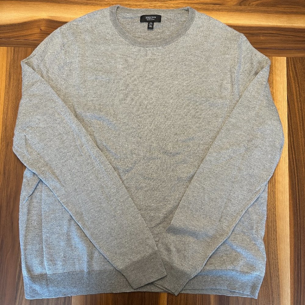Really Soft Nordstrom Men's Shop Grey XXL Men's Crewneck Sweater